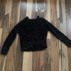 black and white cropped sweater